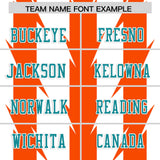 Custom White Orange Personalized Razr Stripe Graffiti Pattern Authentic Football Jersey