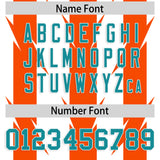 Custom White Orange Personalized Razr Stripe Graffiti Pattern Authentic Football Jersey