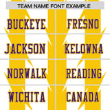 Custom White Gold Personalized Razr Stripe Graffiti Pattern Authentic Football Jersey