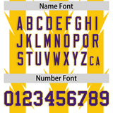 Custom White Gold Personalized Razr Stripe Graffiti Pattern Authentic Football Jersey