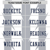 Custom White Gray Personalized Razr Stripe Graffiti Pattern Authentic Football Jersey
