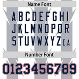Custom White Gray Personalized Razr Stripe Graffiti Pattern Authentic Football Jersey