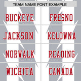 Custom Gray White Personalized Razr Stripe Graffiti Pattern Authentic Football Jersey