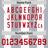 Custom Gray White Personalized Razr Stripe Graffiti Pattern Authentic Football Jersey