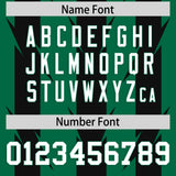 Custom Kelly Green Black Personalized Razr Stripe Graffiti Pattern Authentic Football Jersey