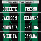 Custom Black Kelly Green Personalized Razr Stripe Graffiti Pattern Authentic Football Jersey