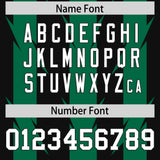 Custom Black Kelly Green Personalized Razr Stripe Graffiti Pattern Authentic Football Jersey