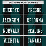 Custom Midnight Green Black Personalized Razr Stripe Graffiti Pattern Authentic Football Jersey
