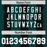 Custom Midnight Green Black Personalized Razr Stripe Graffiti Pattern Authentic Football Jersey