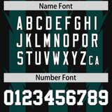 Custom Black Midnight Green Personalized Razr Stripe Graffiti Pattern Authentic Football Jersey