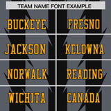 Custom Dark Gray Black Personalized Razr Stripe Graffiti Pattern Authentic Football Jersey