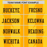 Custom Gold Yellow Personalized Razr Stripe Graffiti Pattern Authentic Football Jersey