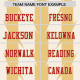 Custom Cream Khaki Personalized Razr Stripe Graffiti Pattern Authentic Football Jersey