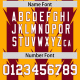 Custom Yellow Crimson Personalized Razr Stripe Graffiti Pattern Authentic Football Jersey