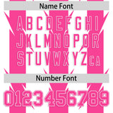 Custom White Pink Personalized Razr Stripe Graffiti Pattern Authentic Football Jersey