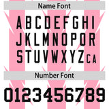 Custom White Light Pink Personalized Razr Stripe Graffiti Pattern Authentic Football Jersey