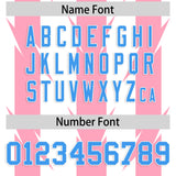 Custom White Light Pink Personalized Razr Stripe Graffiti Pattern Authentic Football Jersey
