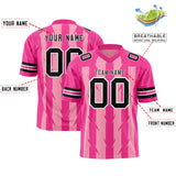 Custom Light Pink Pink Personalized Razr Stripe Graffiti Pattern Authentic Football Jersey