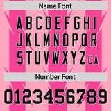 Custom Light Pink Pink Personalized Razr Stripe Graffiti Pattern Authentic Football Jersey