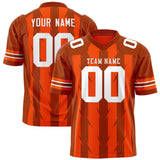 Custom Orange Texas Orange Personalized Razr Stripe Graffiti Pattern Authentic Football Jersey