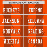 Custom Orange Texas Orange Personalized Razr Stripe Graffiti Pattern Authentic Football Jersey