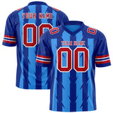 Custom Powder Blue Royal Personalized Razr Stripe Graffiti Pattern Authentic Football Jersey