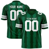 Custom Kelly Green Green Personalized Razr Stripe Graffiti Pattern Authentic Football Jersey