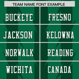 Custom Kelly Green Green Personalized Razr Stripe Graffiti Pattern Authentic Football Jersey