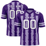 Custom Light Purple Purple Personalized Razr Stripe Graffiti Pattern Authentic Football Jersey