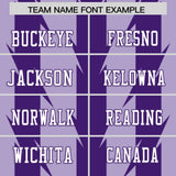 Custom Light Purple Purple Personalized Razr Stripe Graffiti Pattern Authentic Football Jersey