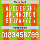 Custom Neon Green Orange Personalized Razr Stripe Graffiti Pattern Authentic Football Jersey