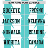 Custom White Bright Green Personalized Razr Stripe Graffiti Pattern Authentic Football Jersey