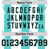 Custom White Bright Green Personalized Razr Stripe Graffiti Pattern Authentic Football Jersey