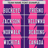 Custom Pink Purple Personalized Razr Stripe Graffiti Pattern Authentic Football Jersey