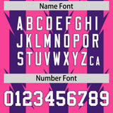 Custom Pink Purple Personalized Razr Stripe Graffiti Pattern Authentic Football Jersey