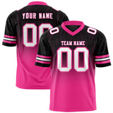 Custom Black Pink Gradient Fashion Outdoor Authentic Football Jersey
