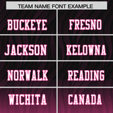 Custom Black and Pink Gradient Fashion Outdoor Authentic Football Jersey