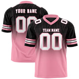 Custom Black Light Pink Gradient Fashion Outdoor Authentic Football Jersey