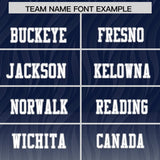 Custom Navy and Gray Gradient Fashion Outdoor Authentic Football Jersey