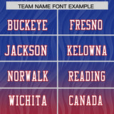 Custom Royal and Red Gradient Fashion Outdoor Authentic Football Jersey