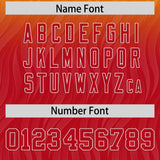 Custom Gold and Red Gradient Fashion Outdoor Authentic Football Jersey