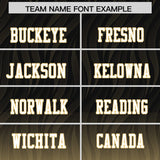 Custom Black and Khaki Gradient Fashion Outdoor Authentic Football Jersey