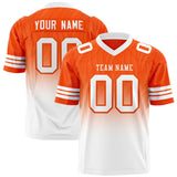 Custom Orange White Gradient Fashion Outdoor Authentic Football Jersey