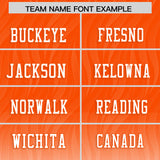 Custom Orange and White Gradient Fashion Outdoor Authentic Football Jersey