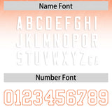 Custom Orange and White Gradient Fashion Outdoor Authentic Football Jersey