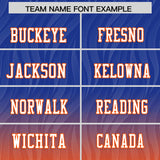 Custom Royal and Orange Gradient Fashion Outdoor Authentic Football Jersey