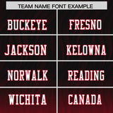 Custom Black and Red Gradient Fashion Outdoor Authentic Football Jersey