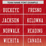 Custom Red and Khaki Gradient Fashion Outdoor Authentic Football Jersey