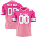 Custom Pink Light Pink Gradient Fashion Outdoor Authentic Football Jersey