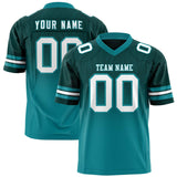 Custom Midnight Green Aqua Gradient Fashion Outdoor Authentic Football Jersey